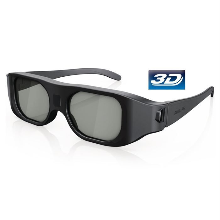 Lunettes 3D Actives   Couleur noir   Poids 70g   Technologie active 3D