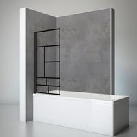 PORTE DE BAIGNOIRE Pare-baignoire, 70 x 130 cm, 1 volet, verre décor PORTE DE BAIGNOIRE Pare-baignoire, 70 x 130 cm, 1 volet, verre décor