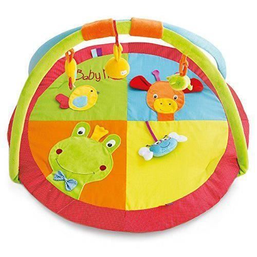 BABY NAT Tapis d'Eveil Girafe / Grenouille Multicolore