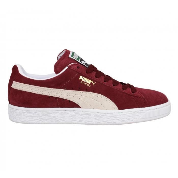 Vente Baskets Suede Achat Classic Velours Homme Puma Bordeaux nwOP0k