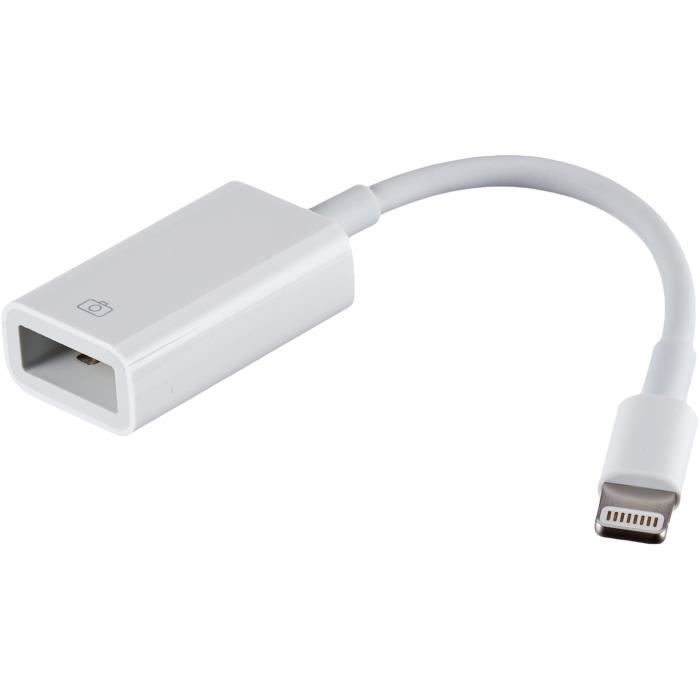 Adaptateur pour appareil photo Lightning vers USB