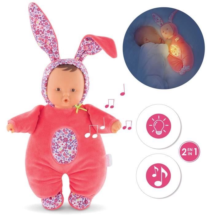 COROLLE Peluche Babipinpin Veilleuse 1001 Fleurs