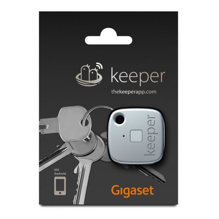 Gigaset Keeper Solo Porte cles connecte avec Alertes sonoreslumineuses Bluetooth 40 Noir
