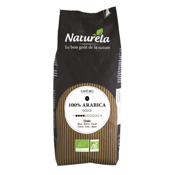 Café pur arabica bio grain 500g