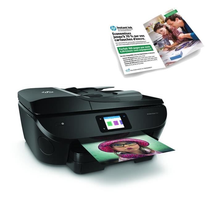HP Imprimante tout en un Envy Photo 7830 + Forfait Instant Ink 100 pages