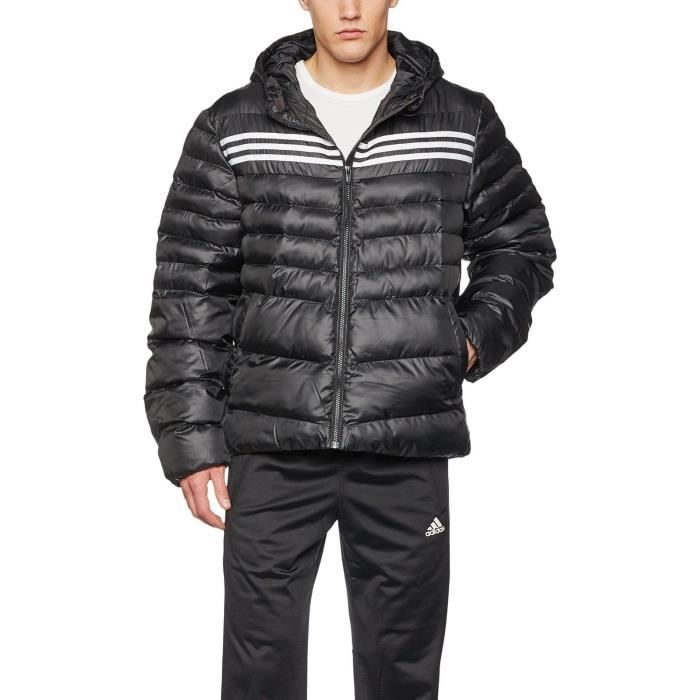 Adidas Doudoune Blouson Parka Homme - Noir / Blanc