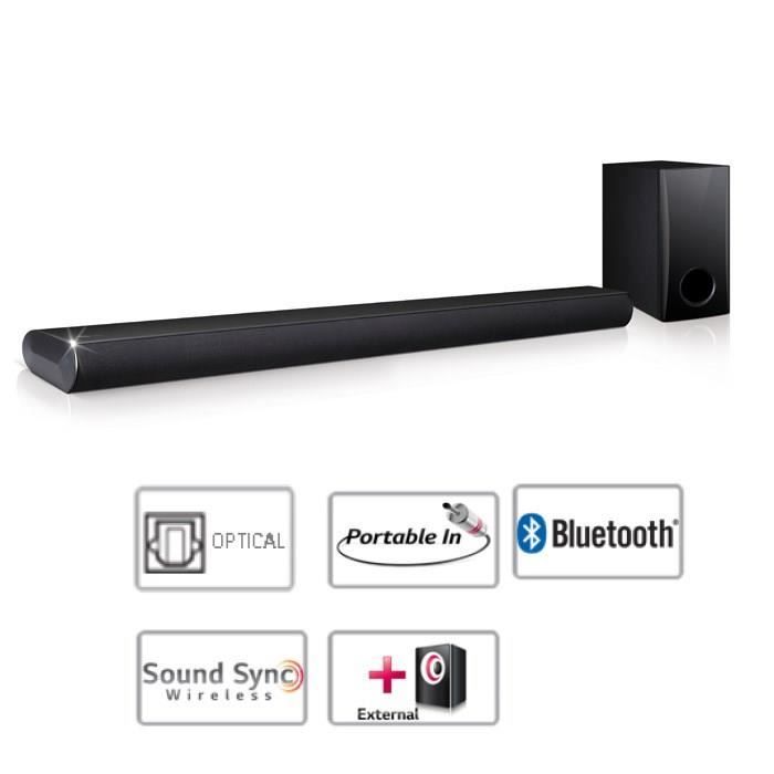 LG LAS350B Barre de son 2.1Ch bluetooth 120W barre de son, avis et