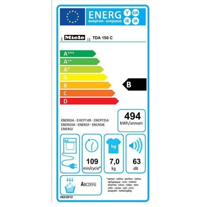  TDA 150 C - Sèche-linge - 7kg - Condensation3