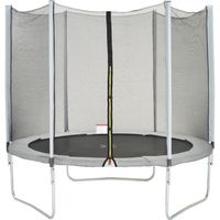 TRAMPOLINE Trampoline MAXI ECO Ø 250 cm Gris - Filet TRAMPOLINE Trampoline MAXI ECO Ø 250 cm Gris - Filet