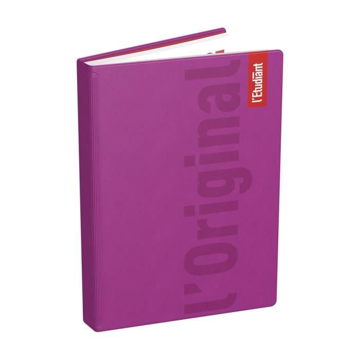 ETUDIANT Agenda 400118750 - 15 x 21 cm - 1 jour par page - Couverture Ouatinée - 352 P - Couleur Rose