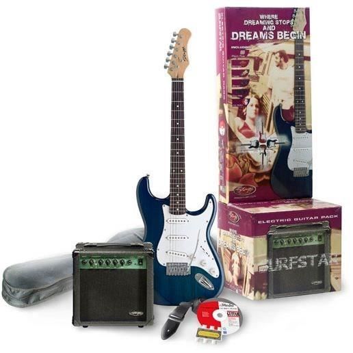 STAGG ESURF 250 TB EU Pack Guitare Electrique - Bleu