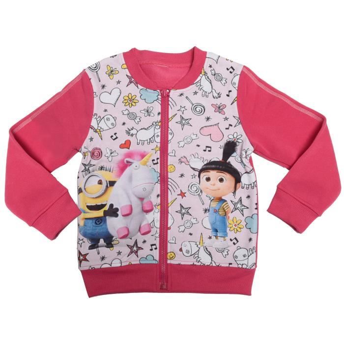 MINIONS Blouson Fuchsia Enfant Fille