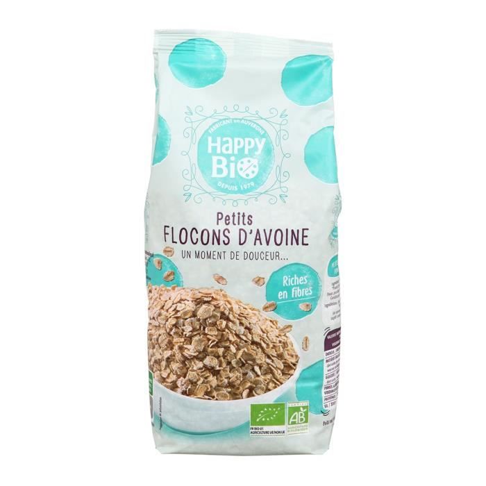 HAPPY BIO Petit flocons d'avoine bio - 500 g