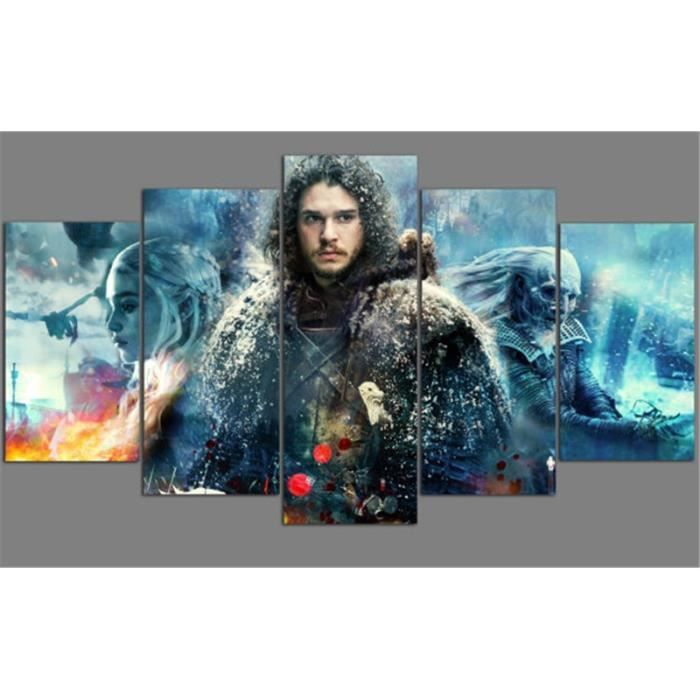 5 Panels Wall Art Anime Pokemon Game Japanese Anime