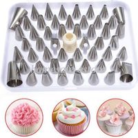 POCHE À DOUILLE Lot de 52 Douilles Pâtisserie Gâteau Poche Embout POCHE À DOUILLE Lot de 52 Douilles Pâtisserie Gâteau Poche Embout