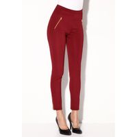 PANTALON Pantalon slim zippé femme... Rouge PANTALON Pantalon slim zippé femme... Rouge