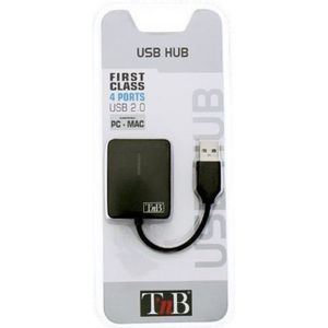 T'NB HUB USB 2.0 - 4 ports - Gamme First - Noir