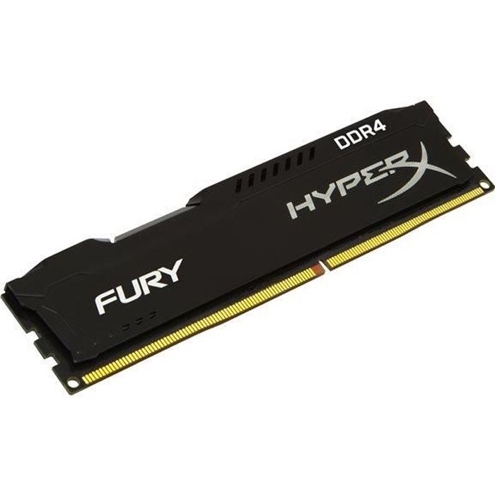 HYPERX Mémoire PC FURY Black - 8Go - DDR4 - 2133MHz - CL14 - DIMM
