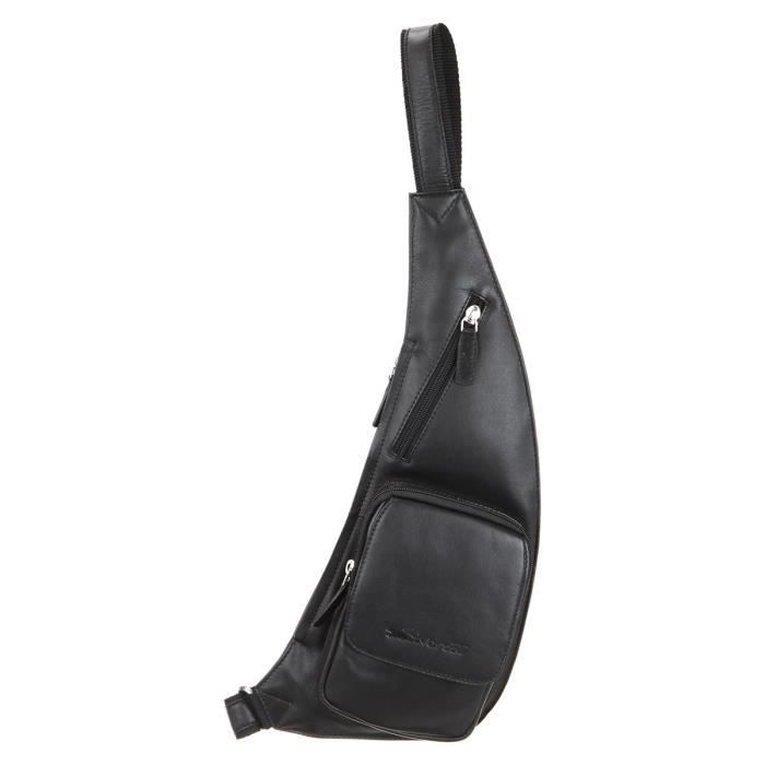 SILVERCAT Sacoche Holster - Cuir - 13x40 cm - Noir