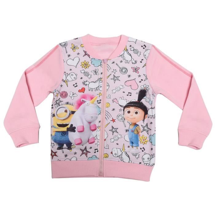 MINIONS Blouson Rose Enfant Fille