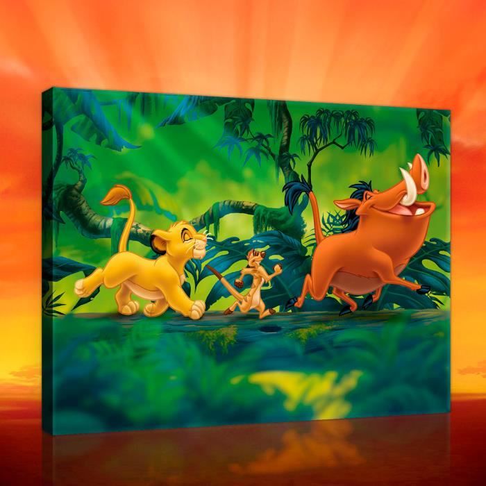Tableau Simba Pumba Timon Le Roi Lion Disney - 40 x 60 cm ...