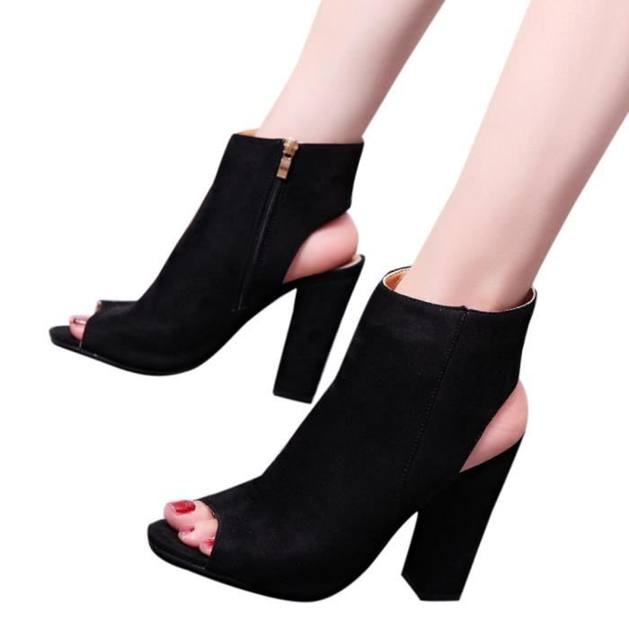 Peep Chaussures Talons Hauts Mode Ljj80328871bg À Femmes Suede Couleur Wedges Toe SxtwqYz8