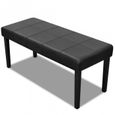 banc banquette pouf 106 cm noir salon salle à manger chambre 3002011