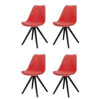 CHAISE CLARA Lot de 4 chaises de salle à manger - Simili CHAISE CLARA Lot de 4 chaises de salle à manger - Simili
