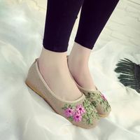 MOCASSIN Femmes Fleur Flats tissu de coton Chaussures Casua MOCASSIN Femmes Fleur Flats tissu de coton Chaussures Casua
