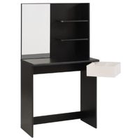 COIFFEUSE FASHION Coiffeuse style contemporain noir et blanc COIFFEUSE FASHION Coiffeuse style contemporain noir et blanc