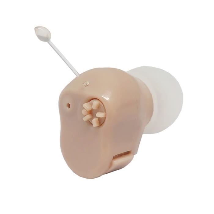 Amplificateur intra-auriculaire HESTEC Top Discret - Gain sonore + 50 dB - 1,5 x 1,5 x 1 cm