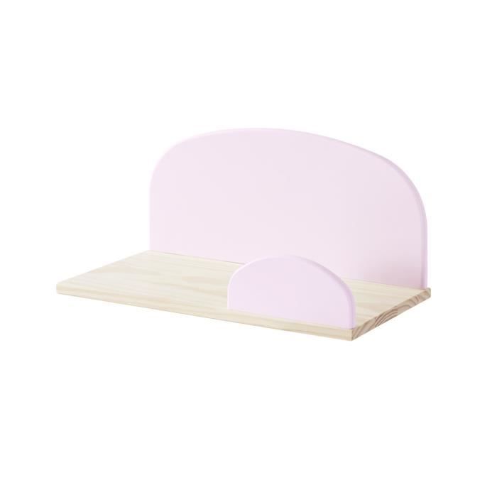 KIDDY Etagère scandinave en bois pin massif et MDF laqué vieux rose - L 45 cm