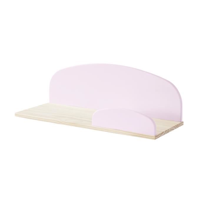KIDDY Etagère scandinave en bois pin massif et MDF laqué vieux rose - L 65 cm