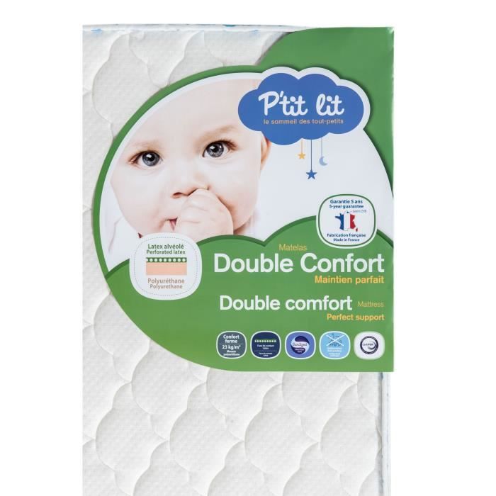 P TIT LIT Matelas 1 face latex 60 x 120 x 12 cm