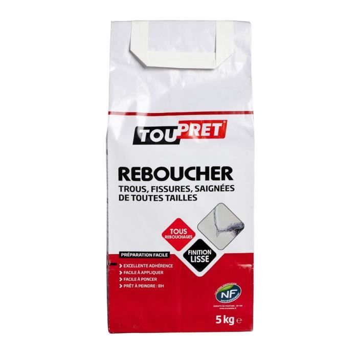 TOUPRET Enduit de rebouchage en poudre 5 kg