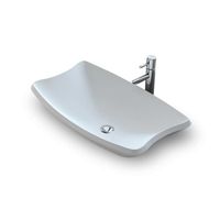 LAVABO - VASQUE Vasque à poser design rectangulaire en Solid surfa LAVABO - VASQUE Vasque à poser design rectangulaire en Solid surfa