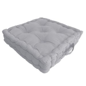 COUSSIN - MATELAS DE SOL Coussin de sol 100% coton 40x40x9 cm GRIS CLAIR