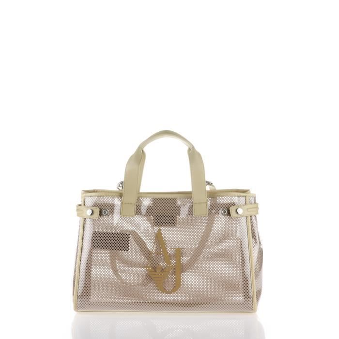 ARMANI JEANS - Sac Cabas en PVC Beige Transparent - Femme