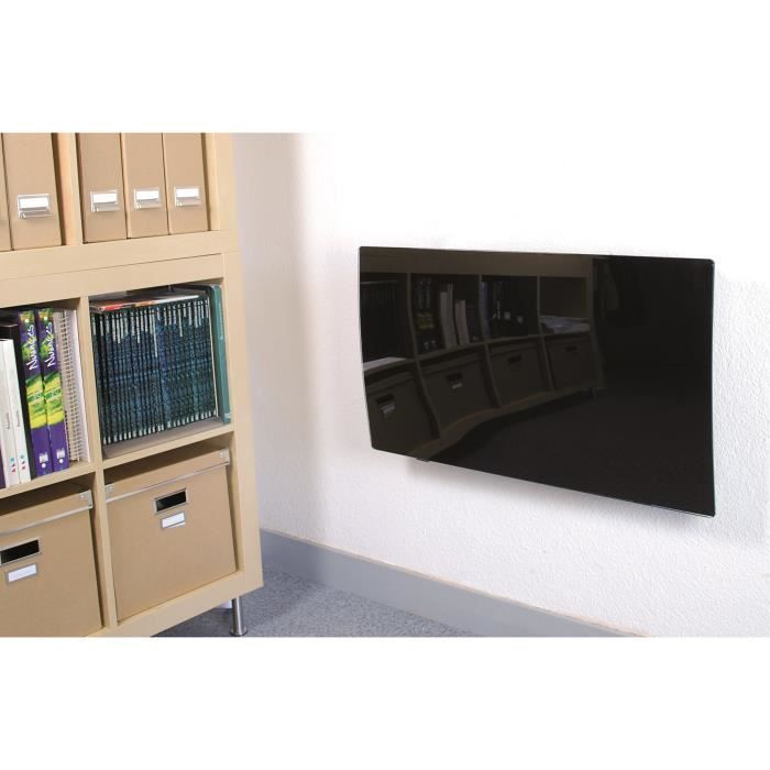 DX DREXON Radiateur inertie fonte façade verre noir 1500W