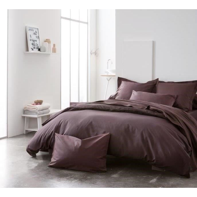 TODAY Drap plat 100% coton - 180x290 cm - Cacao