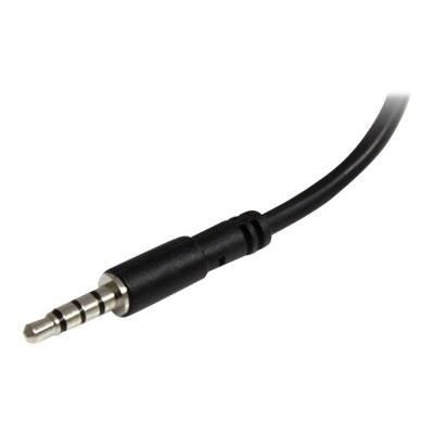 Cable repartiteur en Y pour casque Mini-Jack 3,5mm - Adaptateur pour casque avec prises pour ecouteur et microphone separees