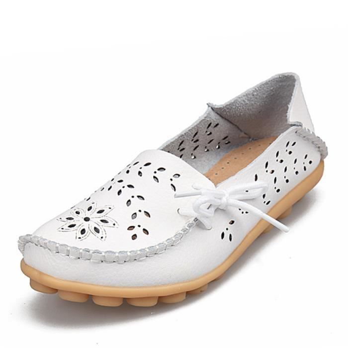 Loafer Leger xz051blanc39 Ultra Ete Respirant Femmes Bxx Mocassin Chaussures 61nRxOBw