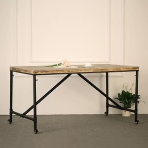table de jardin ikayaa table de style industrielle pin naturel ant - Table De Salle A Manger Industrielle table de jardin ikayaa table de style industrielle pin naturel ant - Table De Salle A Manger Industrielle