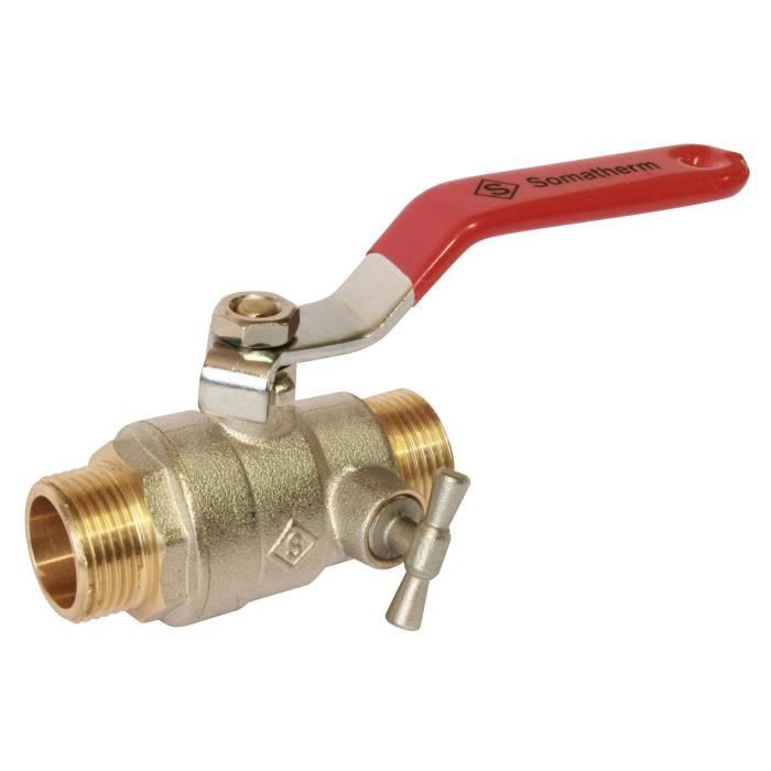 SOMATHERM Vanne a sphere ACS Male male 15 21 1 2 A purge PN30