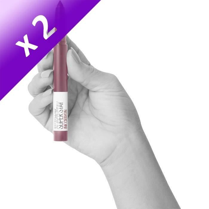 Produit shopeco.fr : Lot De 2 - Maybelline New York Superstay Ink Crayon 25 Stay Exceptional