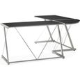 Bureau Dangle Design Rovigo En Verre Et Métal Noir Achat Vente