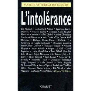 Lintolérance (Académie universelle des cultures) (French Edition)