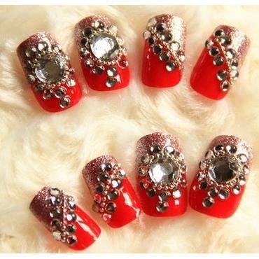 Nail Art Festif Luisa Bijoux Des Faux Ongles Rouge Achat Vente