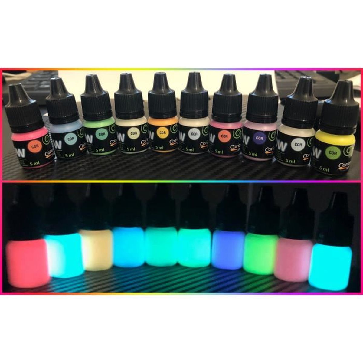 Peinture Jaune Vert Pale Lumineux Brillant Dans Le Noir Sans