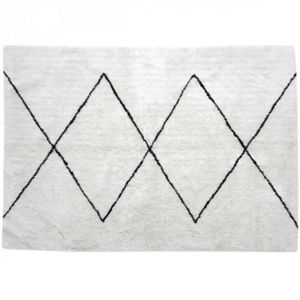 TAPIS Tapis style berbère Amira ivoire et noir - taille 